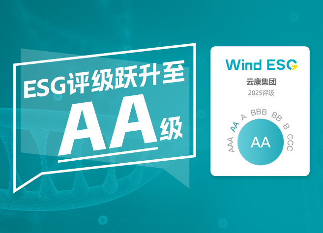 云康集团Wind ESG评级跃升至AA级，跻身医疗行业优秀阵营！